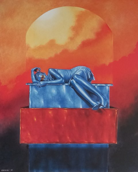 Środa Popielcowa, obraz Mariusza Zdybała, 1997