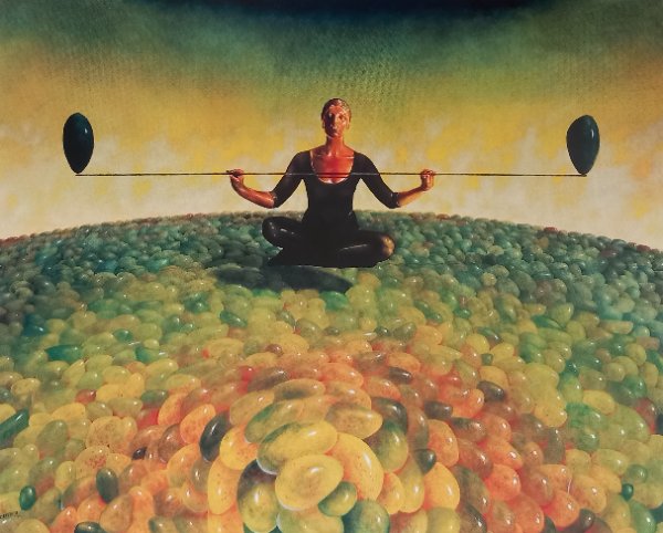 Równowaga 2, obraz Mariusza Zdybała, 1995