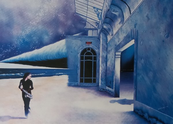 Exit 2, obraz Mariusza Zdybała, 1991