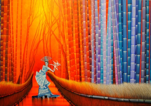 Herbaciarka, obraz Mariusza Zdybała, 2008