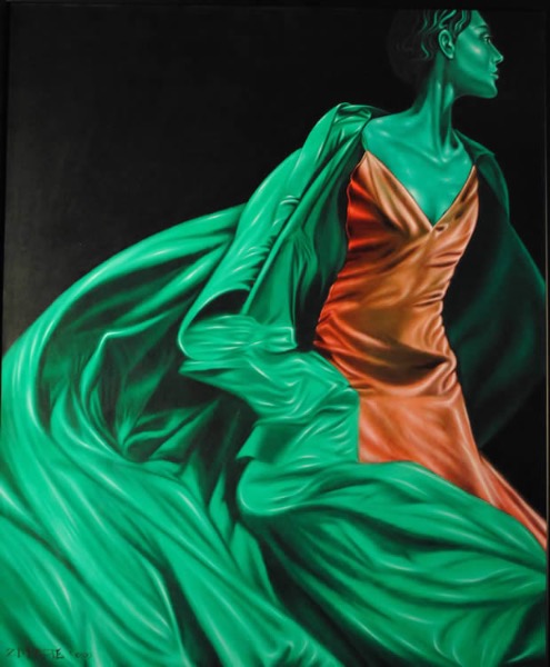 Loie Fuller I, obraz Mariusza Zdybała, 2003