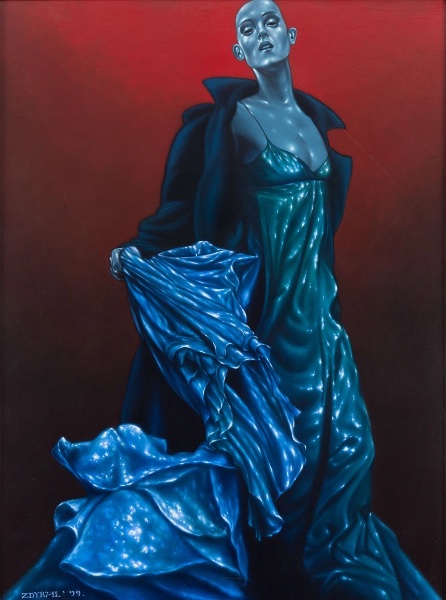 Loie Fuller III, obraz Mariusza Zdybała, 1999