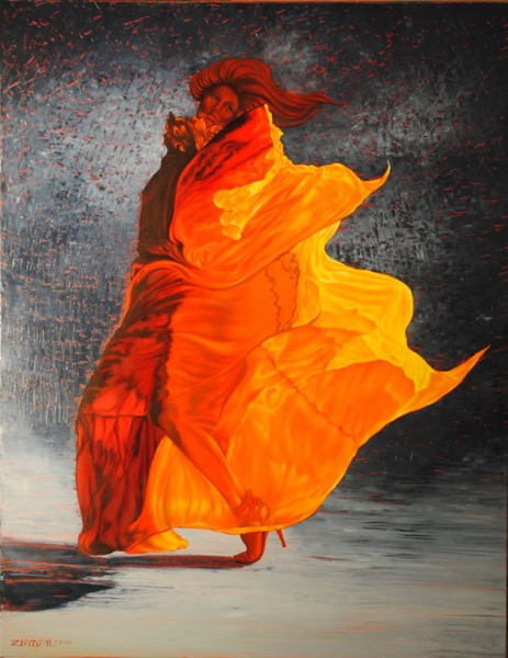 Loie Fuller, obraz Mariusza Zdybała, 2012
