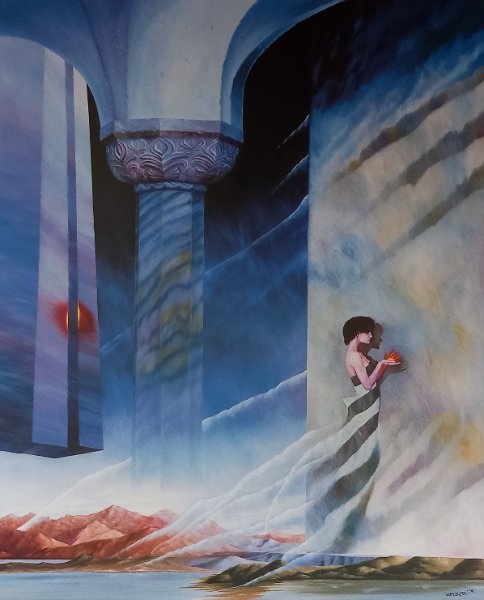 Prometea, obraz Mariusza Zdybała, 1991