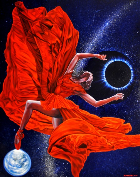 Skydance, obraz Mariusza Zdybała, 2017
