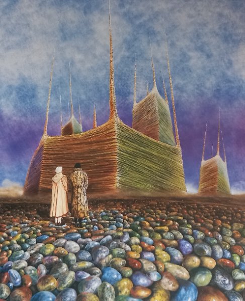 Zamek, obraz Mariusza Zdybała, 1995