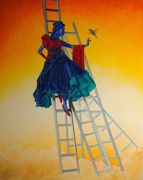 Ulotna równowaga, obraz Mariusza Zdybała, 2012
