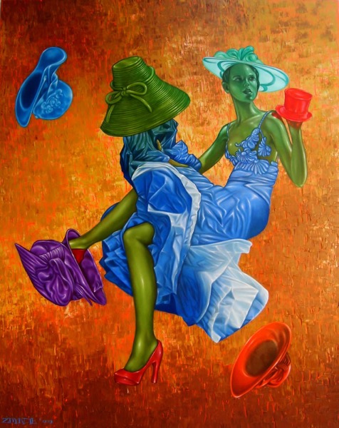 Zielononóżka, obraz Mariusza Zdybała, 2008